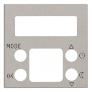Накладка для механизма электронного терморегулятора 8140.5, 2-модульная, серия Zenit, цвет серебрист