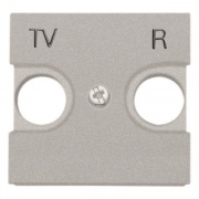 Накладка для TV-R розетки, 2-модульная, серия Zenit, цвет серебристый