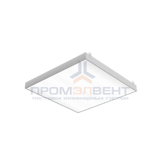 Светодиодный светильник "ВАРТОН" грильято накладной 588*588*50мм 36 ВТ 6500К с планками для подвеса  с функцией аварийного освещения