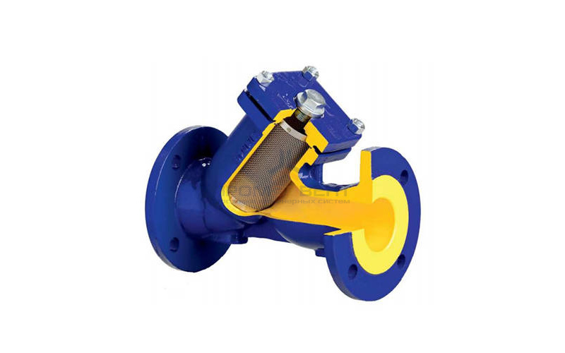 Фильтр грубой очистки Zetkama 821A - Ду50 (ф/ф, PN16, Tmax 300°C, сетка 1000 мкм)