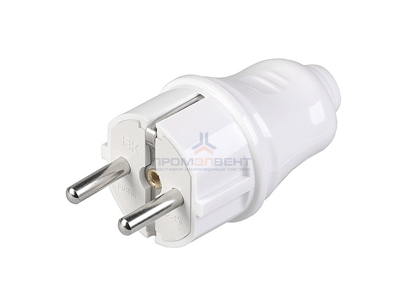 ВПп10-01-Ст Вилка разборная прямая с з/к 16А белая